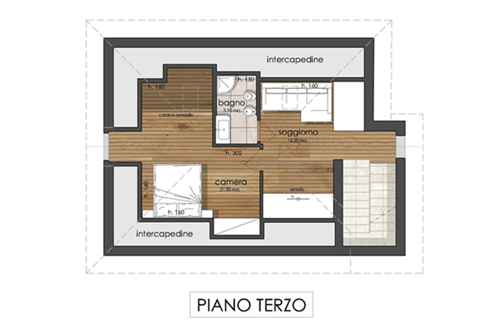 Planimetria — piano terzo