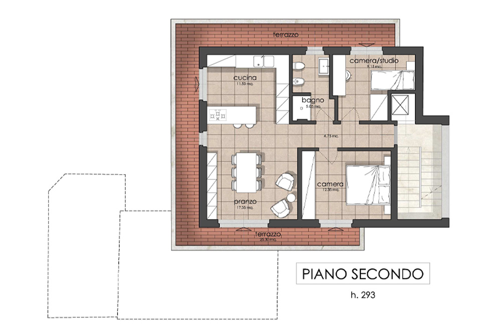 Planimetria — piano secondo