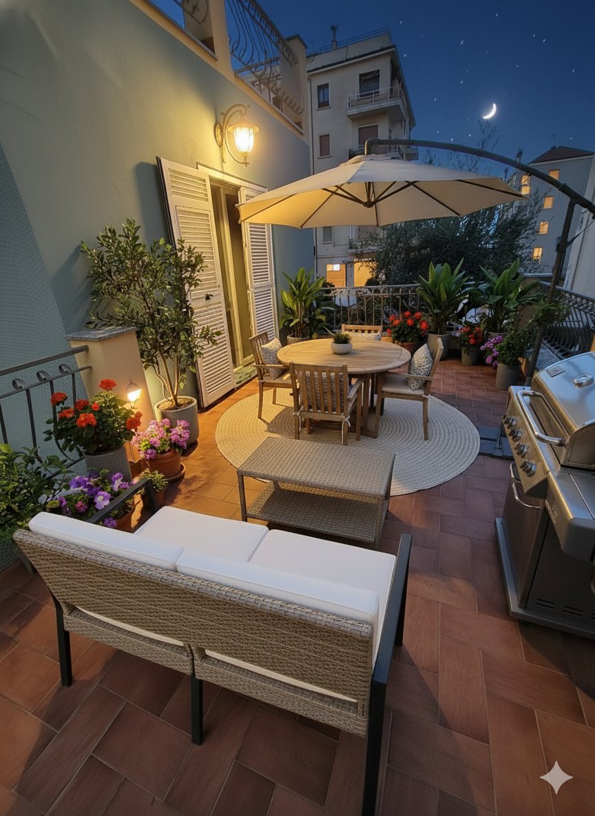 Terrazzo abitabile in versione serale